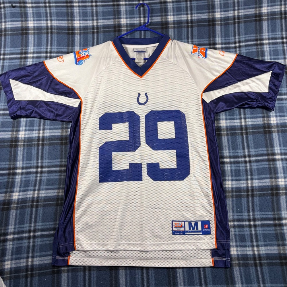 Reebok NFL Indianapolis Colts Joseph Addai Super Bowl XLI Jersey Mens M White